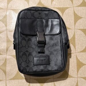 Coach Black Signature Men's Belt Bag